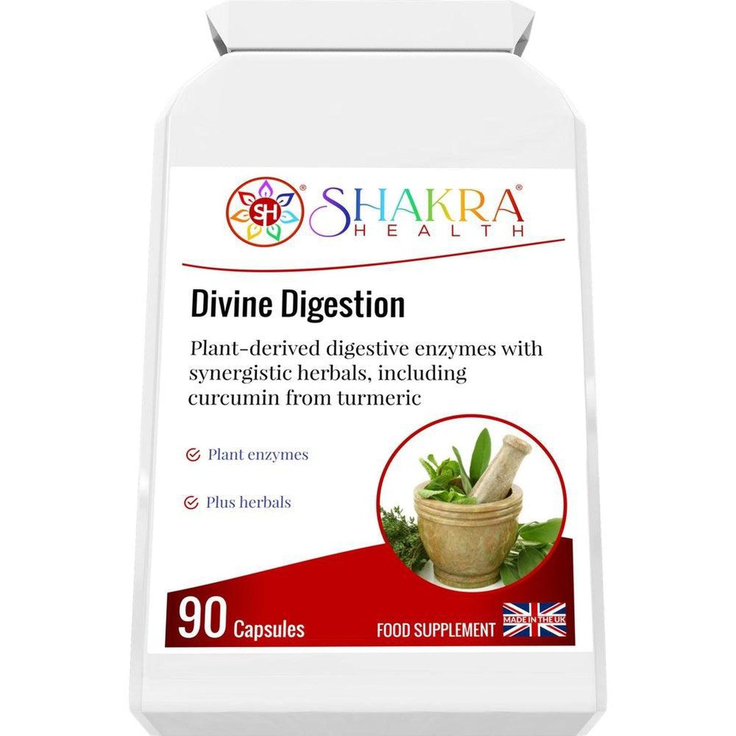 Divine Digestion | Anti-Spasmodic & Gut-Soothing - Support your second brain! High-strength digestive enzymes (Bromelain, Papain) with Turmeric & Ginger for gut health, nutrient absorption & a balanced Solar Plexus Buy Now at Sacred Remedy