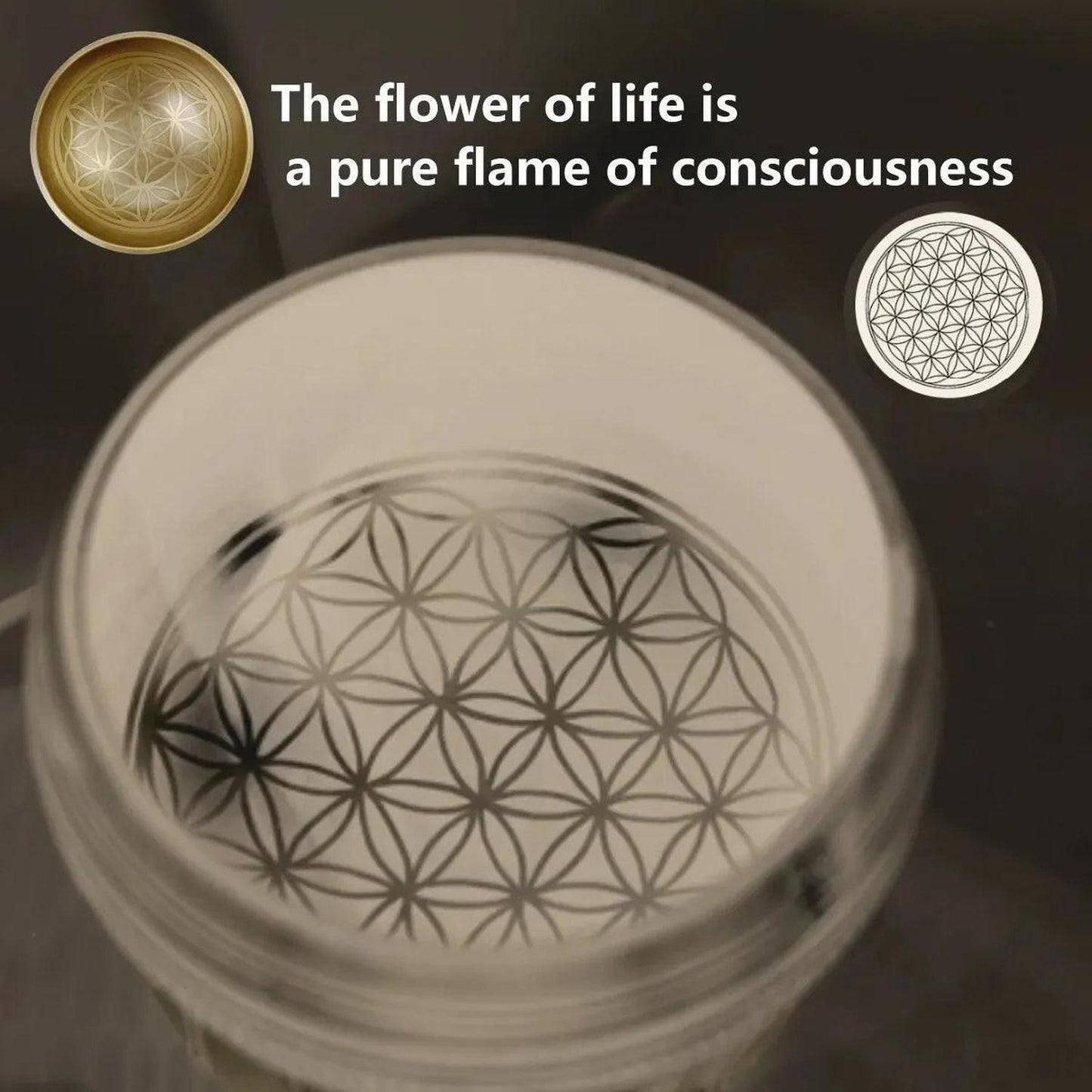 Tibetan Singing Bowl Set - Hand-Hammered for Meditation & Stress - Authentic 3.3-inch Tibetan Singing Bowl set with Flower of Life symbol. Hand-crafted in Nepal for meditation, stress relief, and sound healing. Buy Now at Sacred Remedy