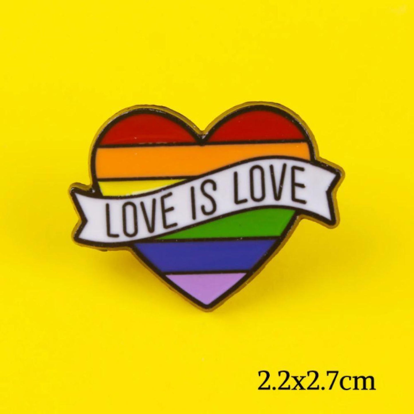 Love is Love Rainbow Enamel Pin | LGBTQIA+ Pride Badge - Wear your values! This vibrant "Love is Love" rainbow enamel pin is a high-quality accessory for LGBTQIA+ allies to promote diversity and acceptance with style. Buy Now at Sacred Remedy