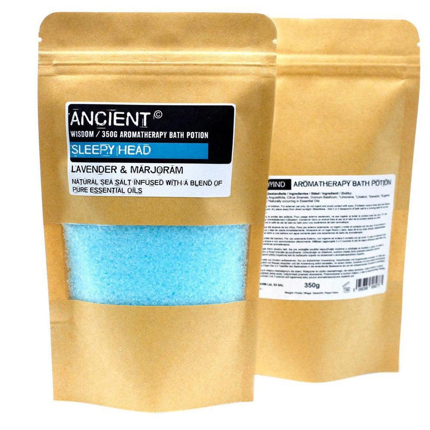 Sleepy Head Bath Salts - Lavender & Marjoram for Restful Sleep - Sleepy Head Bath Salts with Lavender & Marjoram essential oils. Promotes relaxation, soothes achy muscles, and prepares you for a restful night's sleep. Buy Now at Sacred Remedy