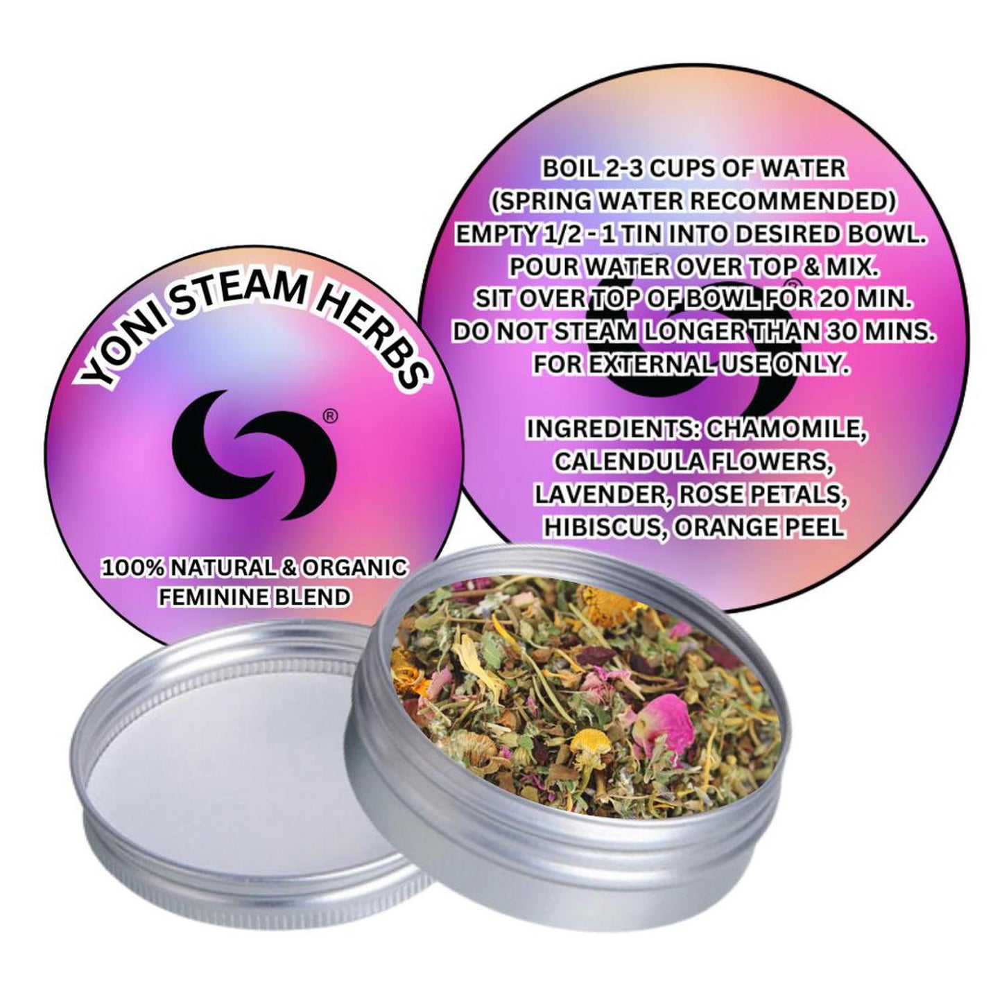 Organic Yoni Steam Herbs | Feminine Wellness & Relaxation - Organic Yoni Steam Herbs for feminine wellness. Soothes cramps, promotes relaxation & hormonal balance. Made with chamomile, lavender & rose petals. Buy Now at Sacred Remedy
