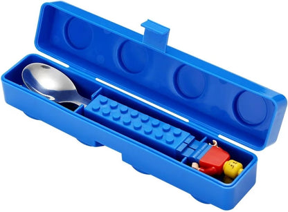 Kids Interlocking Cutlery Set - Stackable LEGO Style Fork - Spoon - Make mealtime magical with our Snack - Stack cutlery. Durable stainless steel, interlocking handles, and a portable case for joyful eating on the go. Buy Now at Sacred Remedy