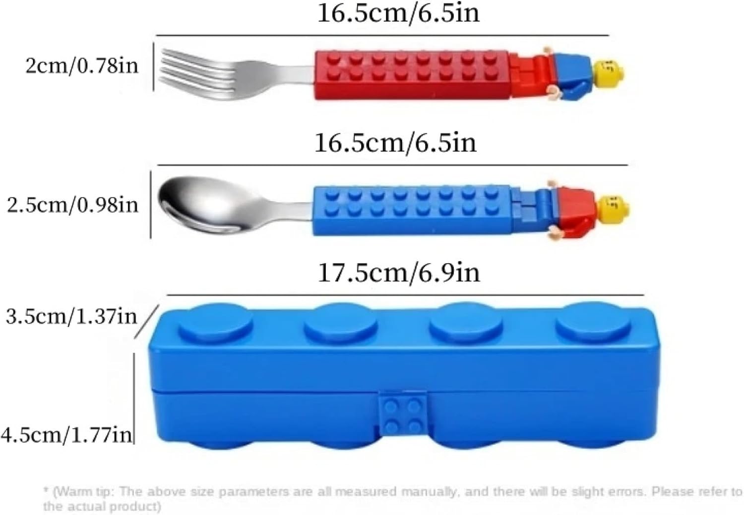 Kids Interlocking Cutlery Set - Stackable LEGO Style Fork - Spoon - Make mealtime magical with our Snack - Stack cutlery. Durable stainless steel, interlocking handles, and a portable case for joyful eating on the go. Buy Now at Sacred Remedy