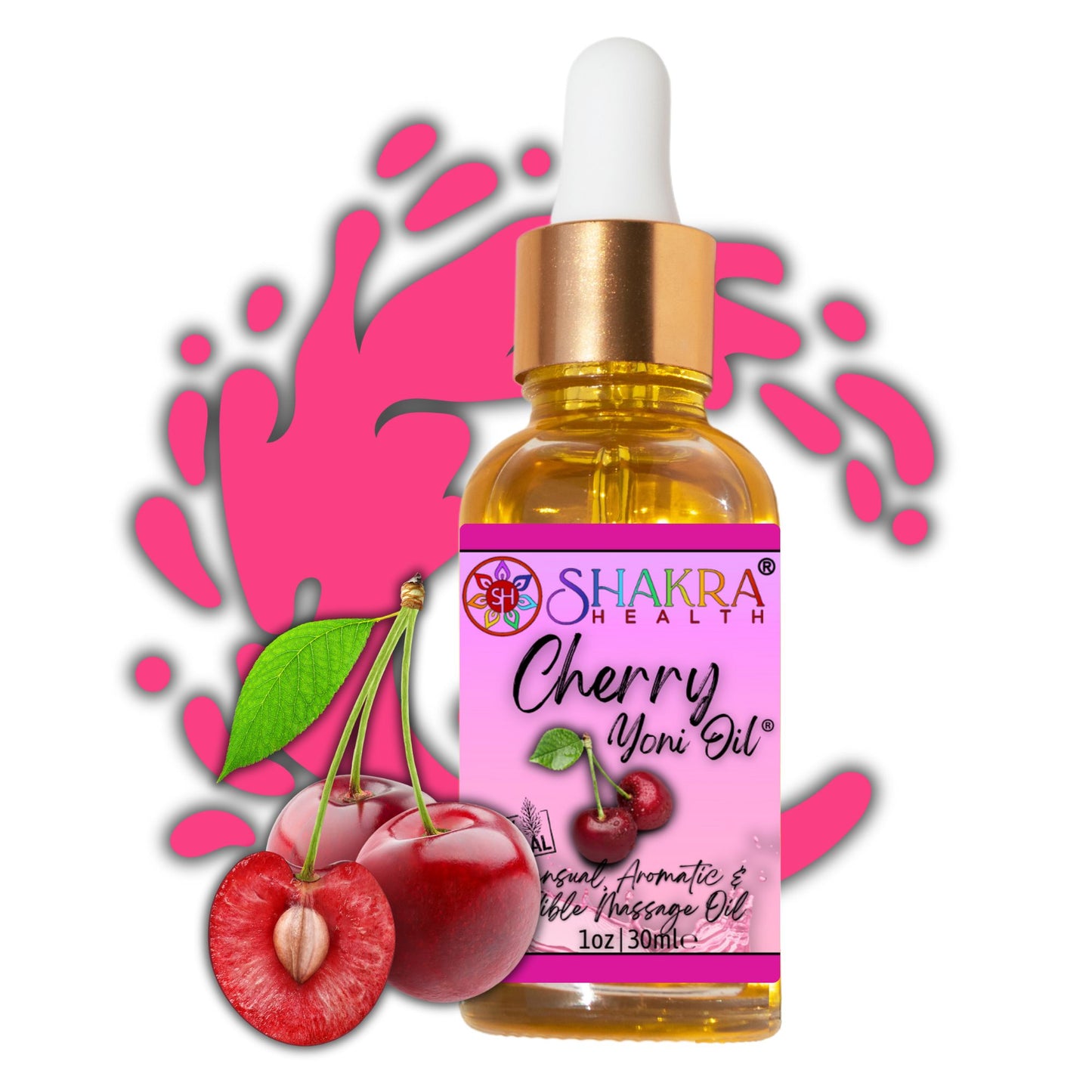 Buy Cherry Flavoured Yoni Oil. Natural, Vegan Body Care. - Unleash your confidence with our luxurious LGBTQ+ gender neutral, pH balanced & moisturising, edible Yoni Oil. Celebrate your body with our unique, inclusive, organic product. Discover the secret to ultimate comfort, massage, relaxation & pleasure in this versatile oil. Experience pure bliss. at Sacred Remedy Online