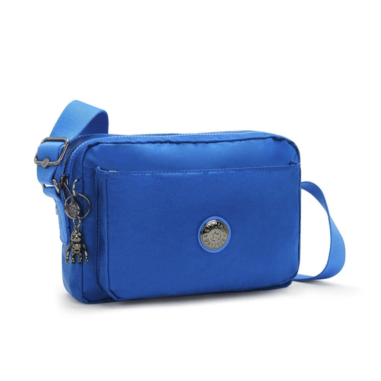 Buy Kipling Abanu M Crossbody Shoulder Bag | Satin Blue Handbag - Discover the perfect everyday companion with the Kipling Abanu M crossbody bag in stunning satin blue. This versatile shoulder bag offers ample space for essentials while maintaining a sleek, stylish look. Crafted with Kipling's signature lightweight and durable material, it's the ideal accessory for any occasion. at Sacred Remedy Online