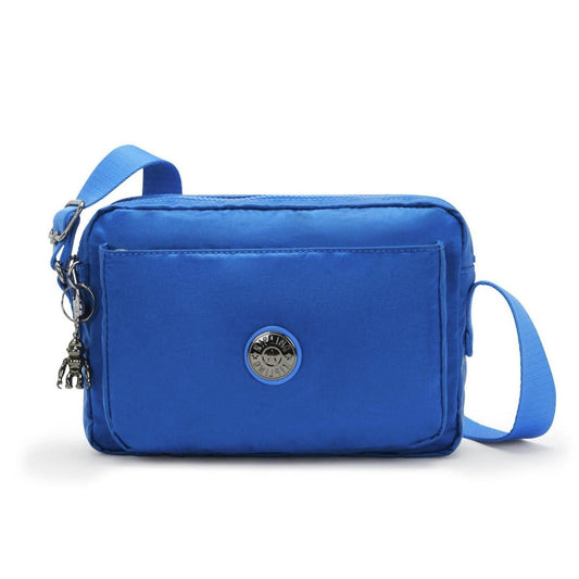 Kipling Abanu M Crossbody Shoulder Bag | Satin Blue Handbag - Discover the perfect everyday companion with the Kipling Abanu M crossbody bag in stunning satin blue. This versatile shoulder bag offers ample space for essentials while maintaining a sleek, stylish look. Crafted with Kipling's signature lightweight and durable material, it's the ideal accessory for any occasion. Buy Now at Sacred Remedy