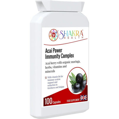 Acai Power Immunity Complex Capsules | Third Eye Chakra Support - Experience holistic health with our Acai Power Immunity Complex. This unique formula combines the antioxidant power of acai berries with targeted support for your immune system and third eye chakra. Enhance your overall well-being with this natural supplement. Buy Now at Sacred Remedy