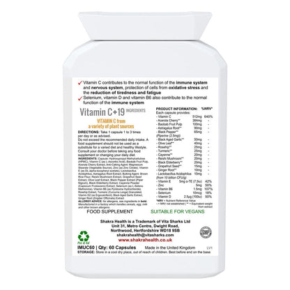 20+ Actives; High-Dose Vitamin C | Advanced Shakra Immunity Complex - Equip your body with the Sacred Shield: a potent immunity formula. Features 512mg high-dose Vitamin C and 20+ herbal actives for powerful anti-stress and full-system wellness support. Buy Now at Sacred Remedy