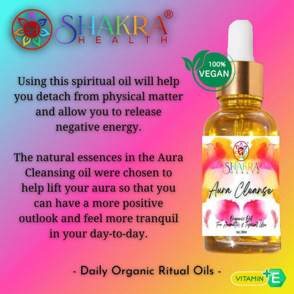 Aura Cleanse Daily Ritual Oil | Empath & Energy Protection - Reiki Charged Aura Cleanse Oil for Empaths & HSPs. Purifies energy, relieves stress, and protects against negativity. Hand-poured organic blend. Buy Now at Sacred Remedy