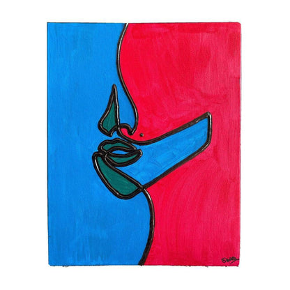 Original 'Beauty Spot' Contemporary Abstract Art Painting - Unique 10x8" hand-painted abstract canvas 'Beauty Spot' by a London artist. Single original piece, modern feminine beauty wall art. Includes COA. Buy Now at Sacred Remedy