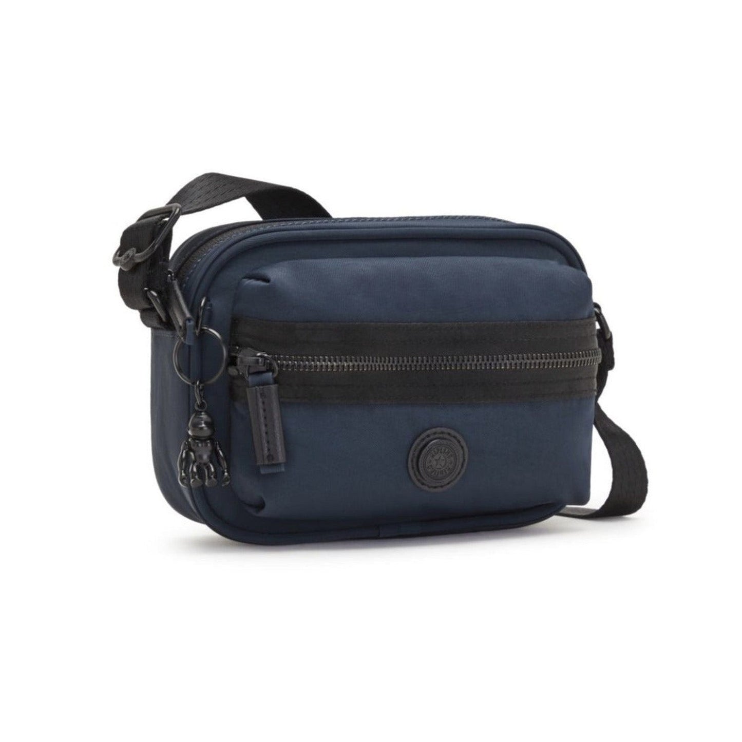 Buy Kipling Enise Small Crossbody Bag | Strong Blue Mix Handbag - Kipling Enise Crossbody Bag: Chic, Compact Style in Strong Blue Mix The Kipling Enise Crossbody Bag in Strong Blue Mix is the perfect blend of fashion and function. This sleek, boxy bag is crafted from Kipling's signature recycled nylon, making it sustainable and durable. at Sacred Remedy Online