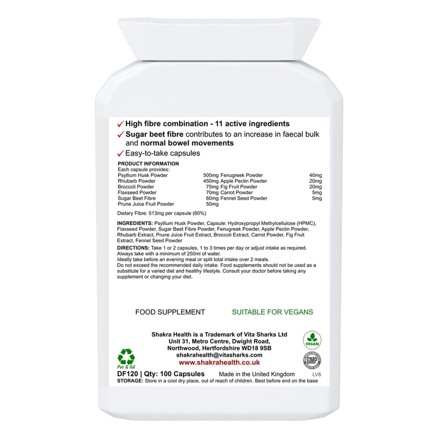 Fibre Flush | Soluble & Insoluble Multi-Fibre for Faecal Bulk & Regularity - Gentle, natural psyllium husk capsules to support digestion, relieve constipation, lower cholesterol, and balance your gut microbiome. Get your Fibre Flush today! Buy Now at Sacred Remedy