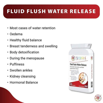 Fluid Flush: Water Release Capsules | Fluid Balance Support & Natural Herbal Water Tablets - This supplement encourages the body's natural elimination of stored water and waste via the kidneys. Buy Now at Sacred Remedy
