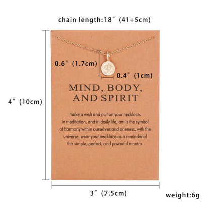 Good Karma Mantra Necklace | Hamsa, Om, Lotus | Reiki Infused - Delicate Good Karma Necklace with Hamsa, Om, or Lotus pendant. Infused with Reiki & sound to attract positivity & balance. Perfect symbolic gift. Buy Now at Sacred Remedy