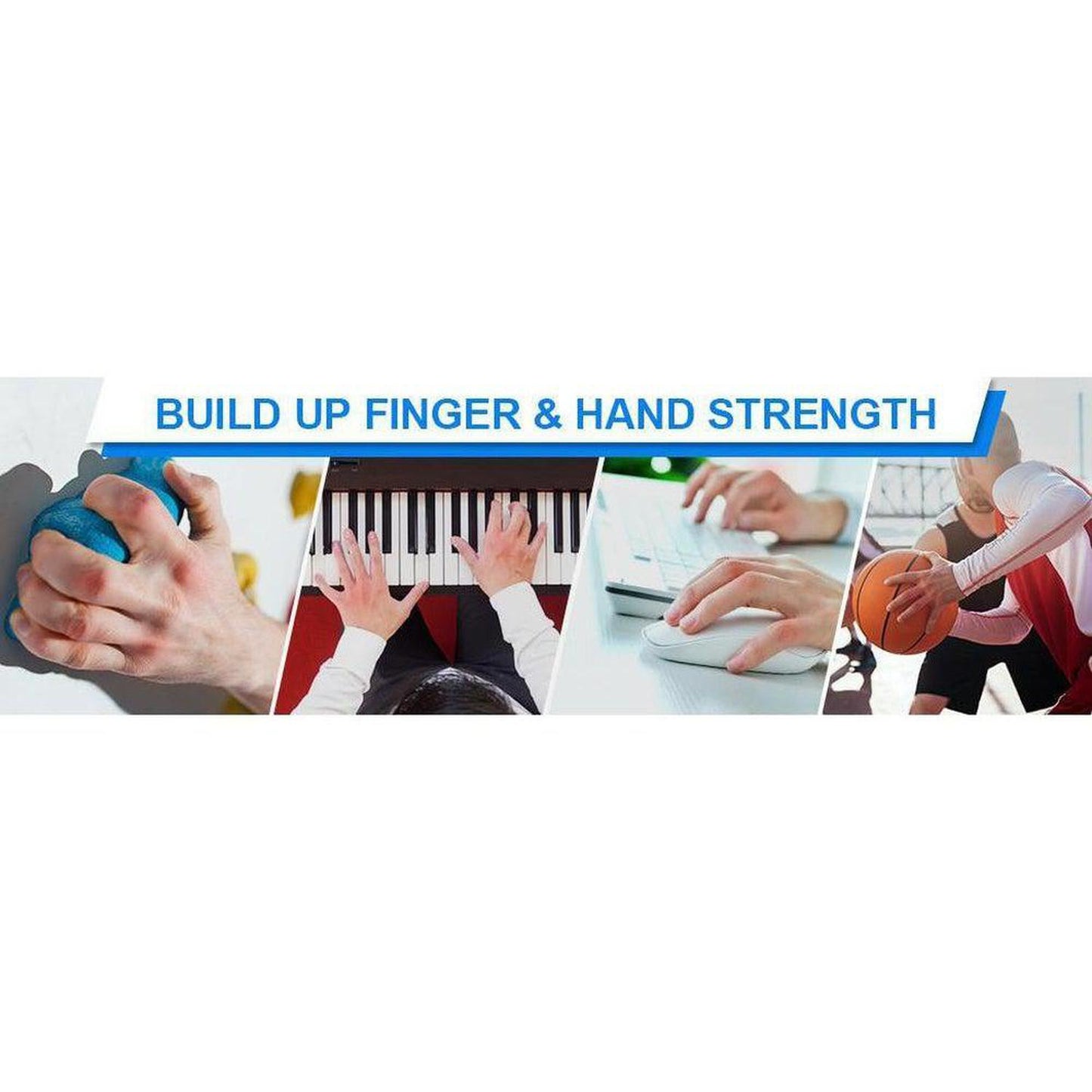 Grip Strength Trainer - 5 Piece Workout Kit | Stroke Recovery Aid - Great for stroke rehabilitation and recovery. The 5 piece hand grip strengthener set targets different hand muscle groups, improves finger and hand strength and dexterity for better performance. Helping with daily exercise of hand muscles this strengthener will leave you feeling a noticeable improvement of your hand, post wrist injuries, arthritis, carpal tunnels, tendonitis, fractures, wrist fractures and tendon surgery etc. Ergonomically 