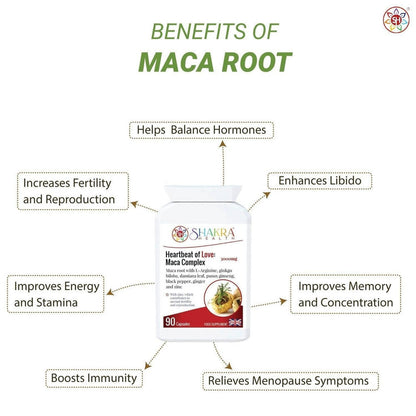 Heartbeat of Love: Maca Complex | Sexual Health & Fertility Superfood Formula - Maca is an amazing spiritual superfood, growing at extremely high altitudes (7000ft and above) in the Peruvian Mountains. It’s very hardy, with powerful adaptogenic properties. An adapotgen is something that helps you cope in stressful situations – whether spiritually, physically, mentally and energetically. Buy Now at Sacred Remedy