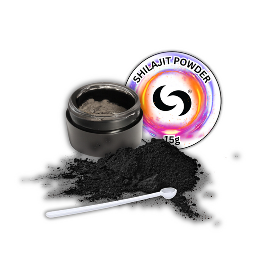 Buy Authentic Himalayan Shilajit Powder Powder [15g] = 100 Servings! - Upgrade your daily routine with our potent Himalayan Shilajit Powder. This natural, mineral-rich extract, sourced from the pristine Himalayan mountains, has been revered for centuries in Ayurvedic practices for its health-promoting properties. Supercharge Your Wellbeing. at Sacred Remedy Online