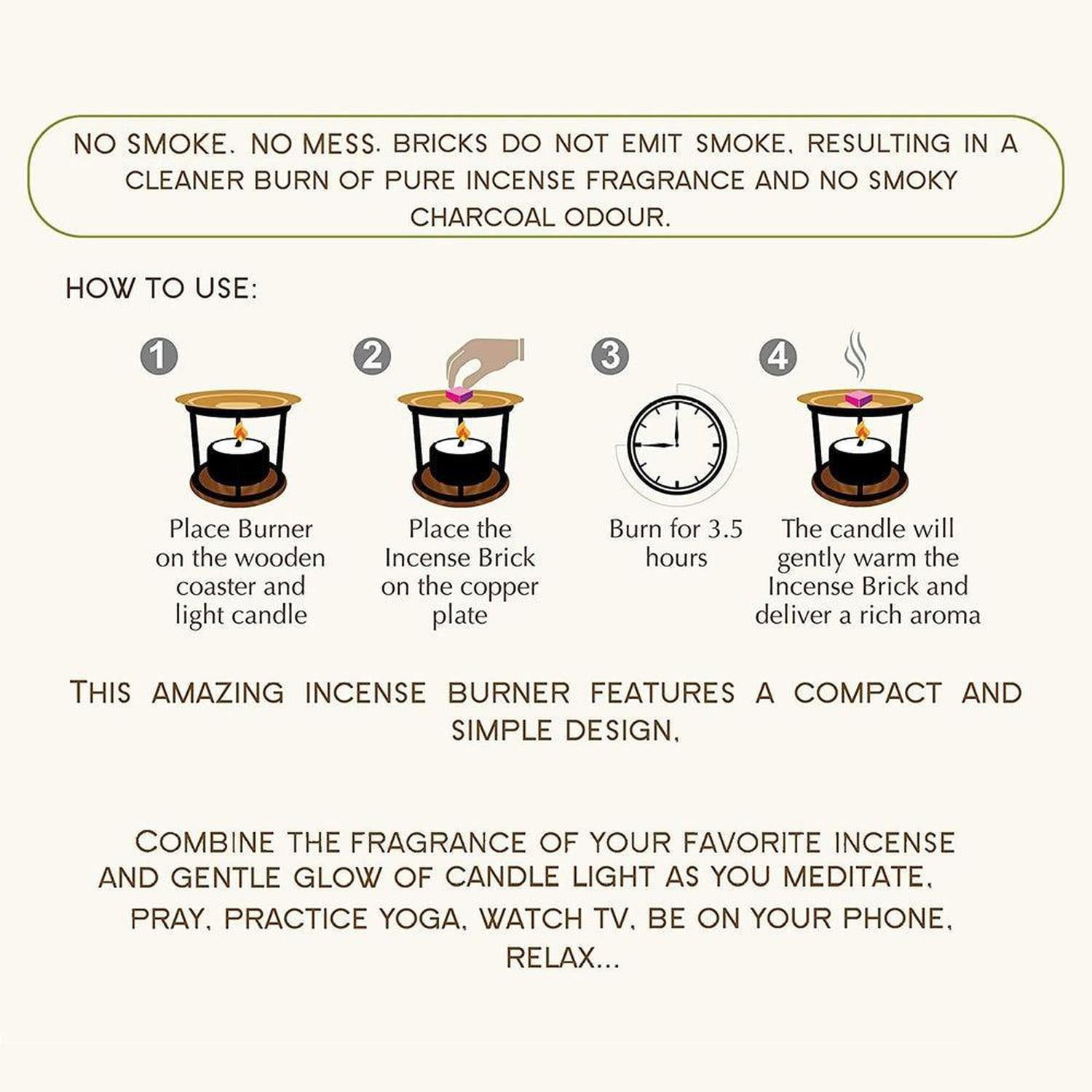 Smokeless Incense Brick Burner & Cleansing Set | White Sage - Smokeless Incense Brick Burner & White Sage Set for cleansing, protection & relaxation. Ethical, vegan, and ash-free aromatherapy for 400 sq. ft. Buy Now at Sacred Remedy