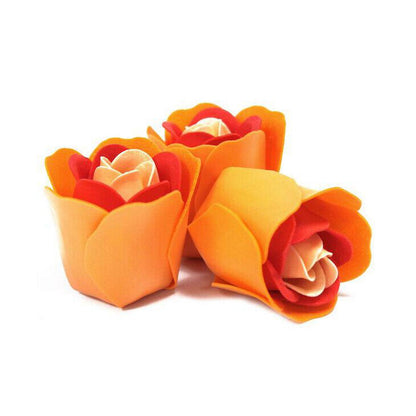 Orange Soap Flowers Heart Box | Luxury Bath & Romantic Gift - Shop our luxury Orange Soap Flowers in a beautiful heart gift box. Perfect for a romantic bath, soft skin, or thoughtful gifts like Valentine's Day. Buy Now at Sacred Remedy