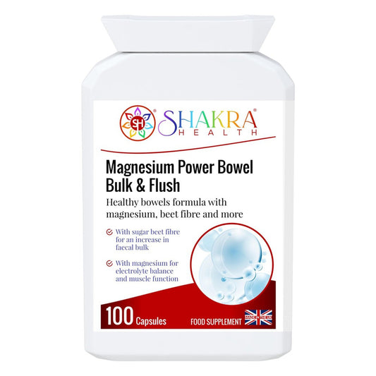 Power Bowel Bulk & Flush | Magnesium Based Hydrating Formula to Support Faecal Bulk - Power Bowel Bulk & Flush is a magnesium-based dietary supplement designed to support digestive health. Our formula helps maintain regular bowel movements, promote hydration, and improve overall gut wellness. Buy Now at Sacred Remedy