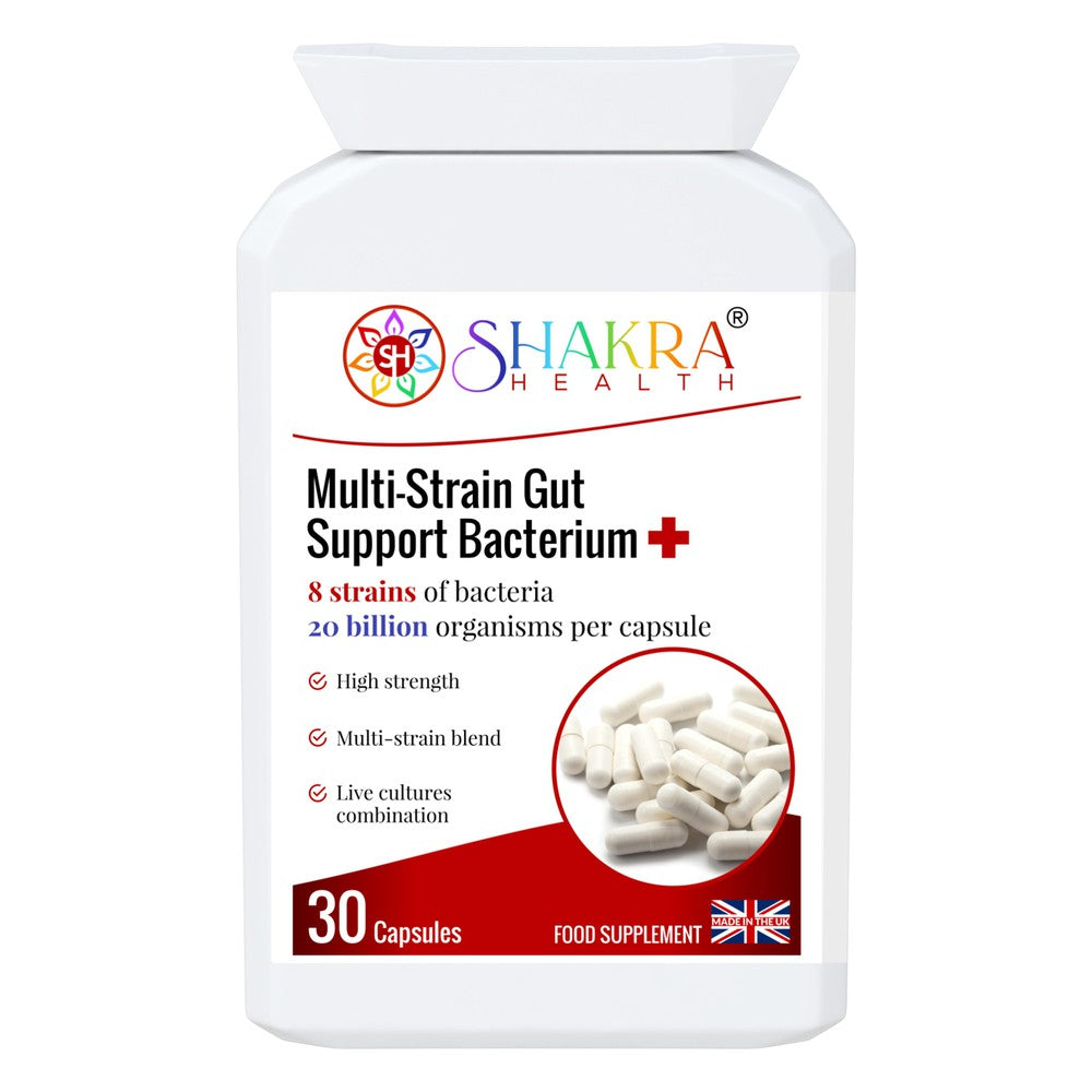 Buy Multi-Strain Gut Support Bacterium+ Practitioner-Strength Vegan Probiotic Supplement - Support Your Gut Health Naturally with Multi-Strain Gut Support Bacterium+! Fortify your digestive system and well-being with Multi-Strain Gut Support Bacterium+, a powerful vegan probiotic supplement! This advanced formula combines multiple beneficial bacteria strains to promote a healthy gut microbiome. at Sacred Remedy Online