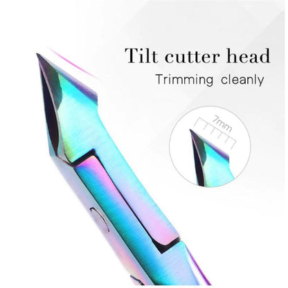 Rainbow Cuticle Clippers | Stainless Steel Nail Scissors - Elevate your manicure ritual with these dazzling rainbow stainless steel cuticle clippers. Super sharp for precise trimming of hangnails and dead skin with flair! Buy Now at Sacred Remedy