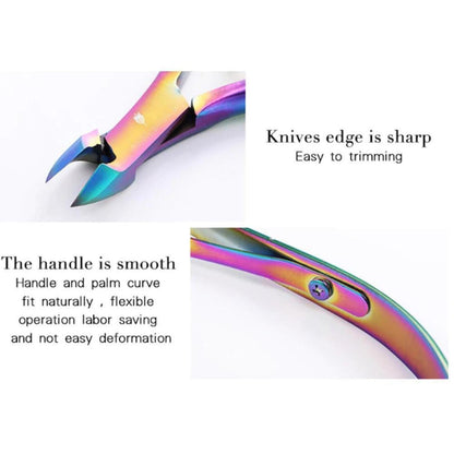 Rainbow Cuticle Clippers | Stainless Steel Nail Scissors - Elevate your manicure ritual with these dazzling rainbow stainless steel cuticle clippers. Super sharp for precise trimming of hangnails and dead skin with flair! Buy Now at Sacred Remedy