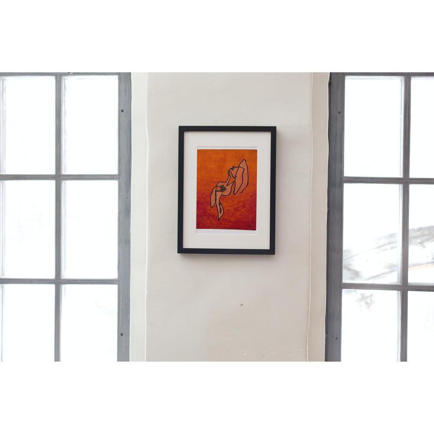 Original "Passion" Contemporary Abstract Canvas Art (10x8") - Original signed "Passion" Acrylic art (10x8"). Unique abstract painting in bold red/orange for vibrant home decor and feminine energy. Buy Now at Sacred Remedy