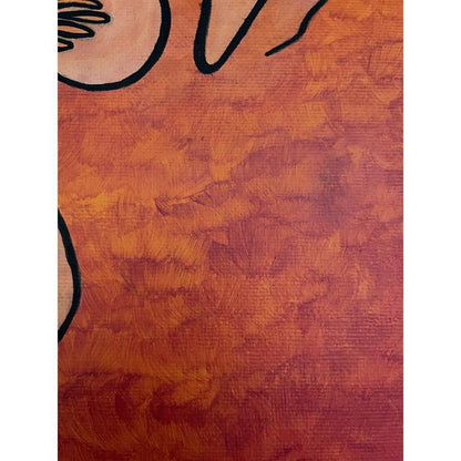 Original "Passion" Contemporary Abstract Canvas Art (10x8") - Original signed "Passion" Acrylic art (10x8"). Unique abstract painting in bold red/orange for vibrant home decor and feminine energy. Buy Now at Sacred Remedy