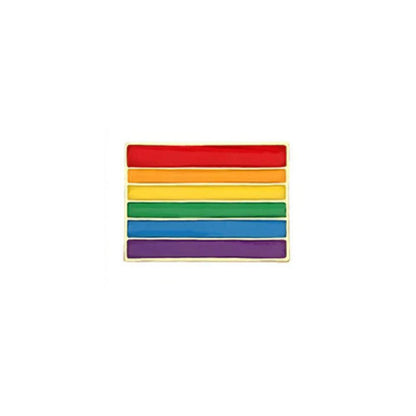 Enamel Gay Pride Awareness Pin - Rainbow Flag Badge / Lapel - Show your true colors with this bold Gay Pride Awareness Pin! Luxe gold enamel, a perfect size to make a statement, and a secure clutch back. A powerful LGBT symbol of hope & visibility. Buy Now at Sacred Remedy