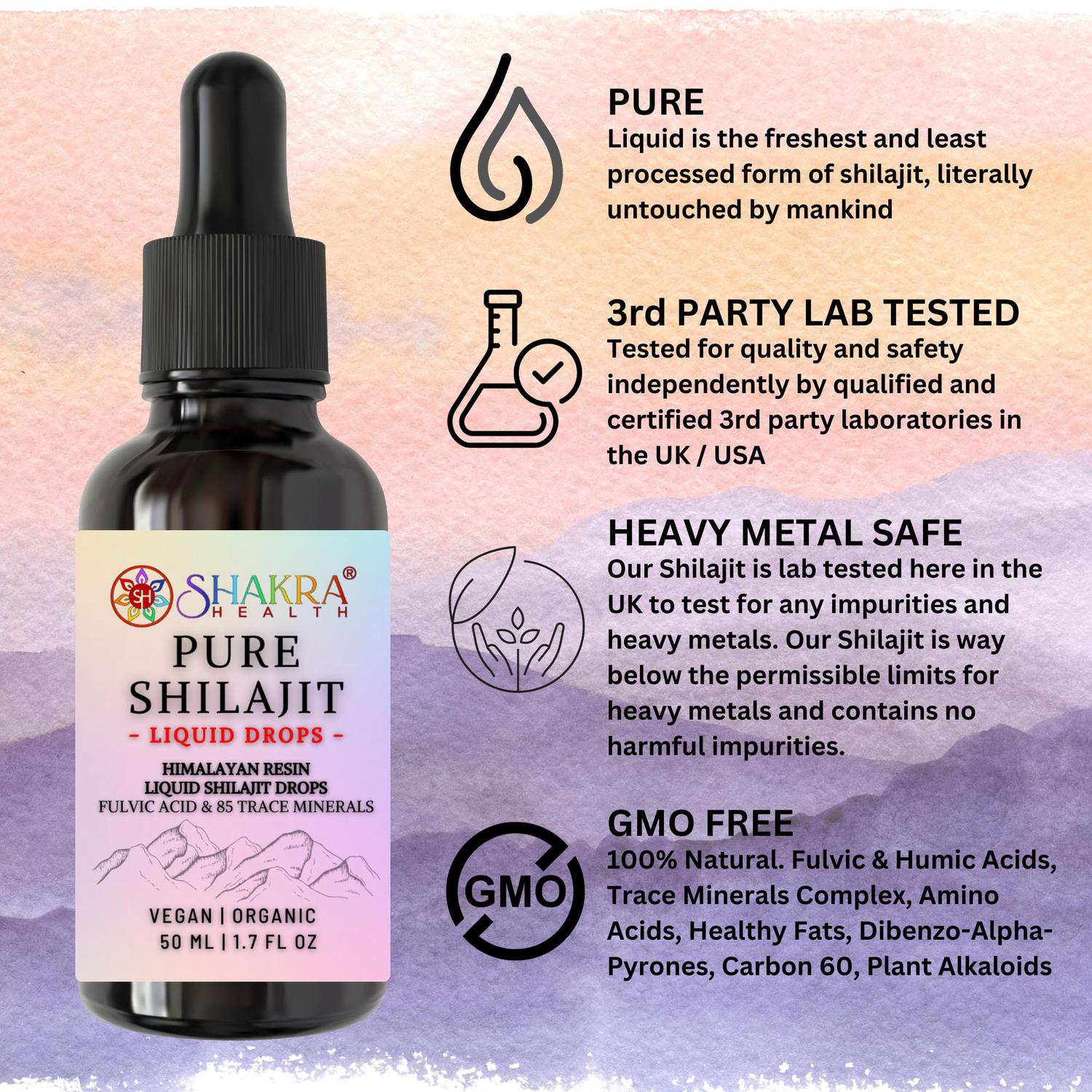 Pure Shilajit Liquid Drops | Energy, Focus & Stamina Tonic - Authentic Himalayan Shilajit liquid with Fulvic Acid. Unleash insane energy, sharpen focus, boost drive & support holistic health. Pure & Lab Tested. Buy Now at Sacred Remedy