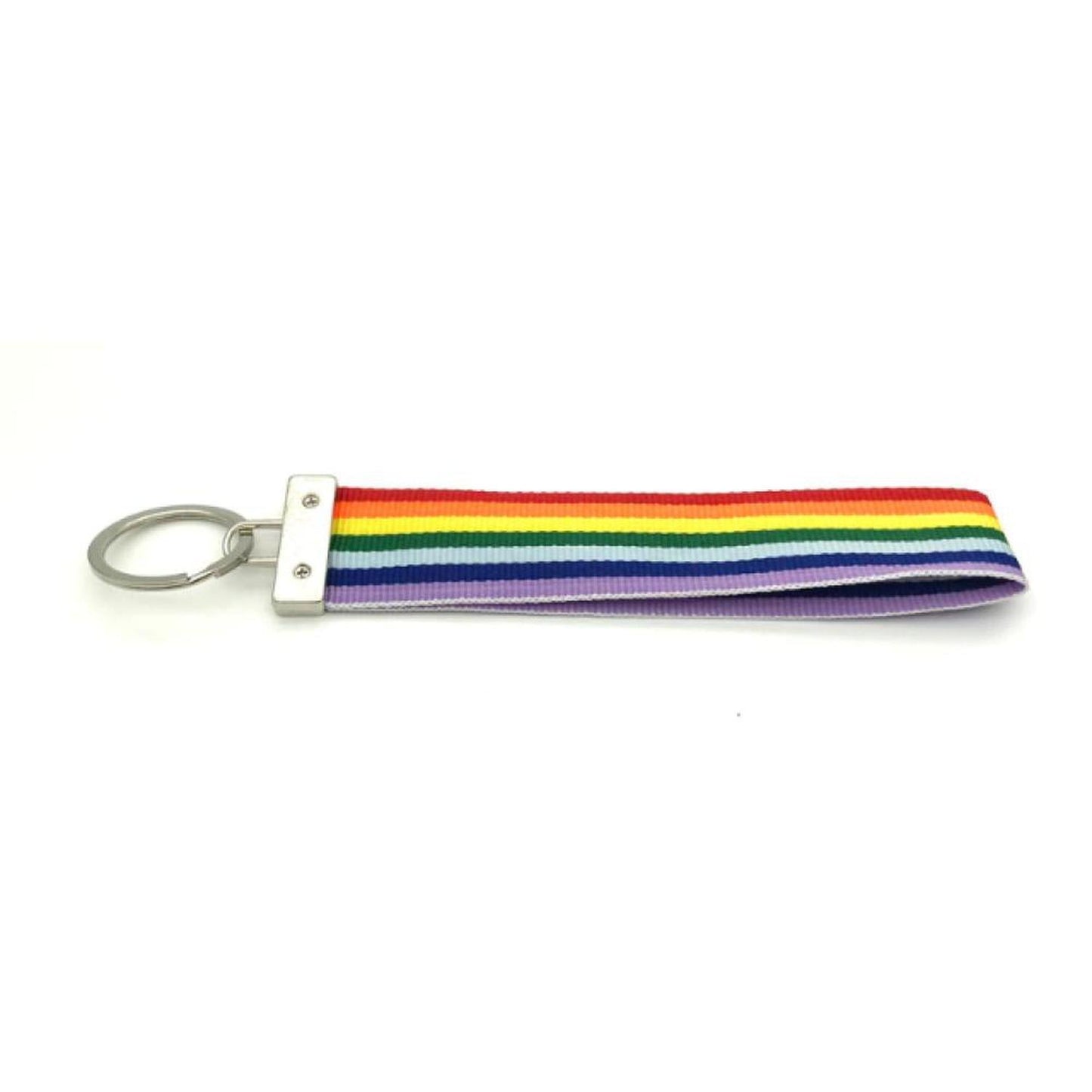 Rainbow Nylon Keyring | Pride Accessories - Showcase your individuality or celebrate love and equality with this vibrant Rainbow Nylon Keyring! This eye-catching accessory is the perfect way to Express Yourself: Bright rainbow colors add a touch of fun and personality to your keys. Show your LGBTQ+ pride with a symbol of inclusivity and acceptance. Buy Now at Sacred Remedy