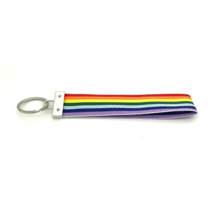 Rainbow Nylon Keyring | LGBTQ+ Pride & Love Is Love - Vibrant Rainbow Nylon Keyring to show LGBTQ+ pride and acceptance. Durable, lightweight, and perfect for keys, bags, or a jeans fashion statement. Buy Now at Sacred Remedy