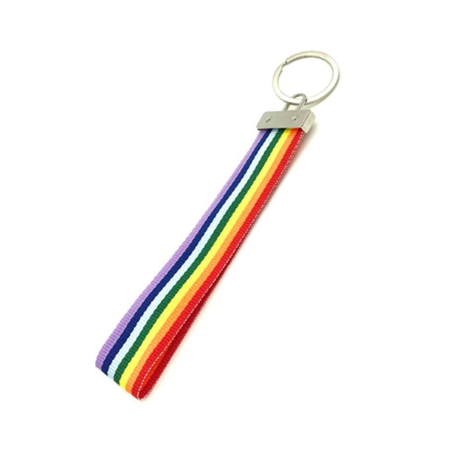 Rainbow Nylon Keyring | Pride Accessories - Showcase your individuality or celebrate love and equality with this vibrant Rainbow Nylon Keyring! This eye-catching accessory is the perfect way to Express Yourself: Bright rainbow colors add a touch of fun and personality to your keys. Show your LGBTQ+ pride with a symbol of inclusivity and acceptance. Buy Now at Sacred Remedy