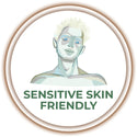 Logo with a stylized face and 'Sensitive Skin Friendly' text on a white background
