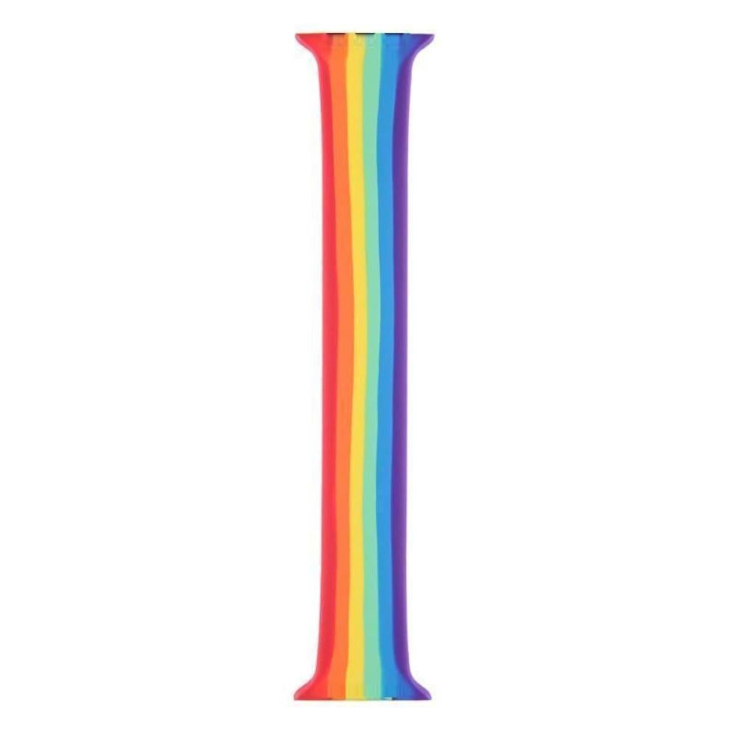 Rainbow Pride Silicone Apple Watch Strap | Vibrant & Soft - Celebrate Pride with our soft, durable silicone Apple Watch strap in the iconic rainbow design. Secure pin-and-tuck closure. Fits all Apple Watch models. Buy Now at Sacred Remedy