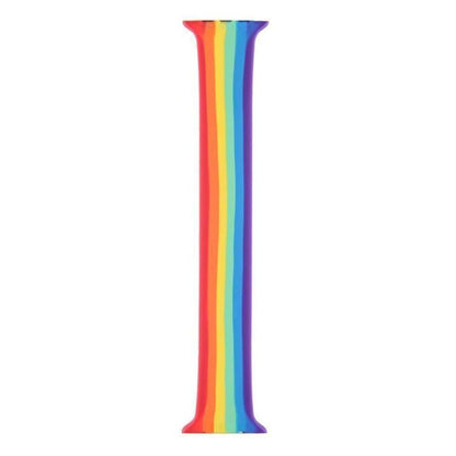 Rainbow Pride Silicone Apple Watch Strap | Vibrant & Soft - Celebrate Pride with our soft, durable silicone Apple Watch strap in the iconic rainbow design. Secure pin-and-tuck closure. Fits all Apple Watch models. Buy Now at Sacred Remedy