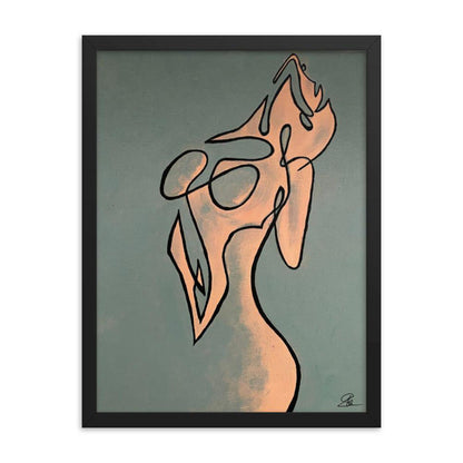 Original "Surrender" Modern Abstract Art Painting (10x8") - Original signed "Surrender" modern line art canvas (10x8") by a London artist. Unique abstract piece for emotional release and chic home decor. Buy Now at Sacred Remedy