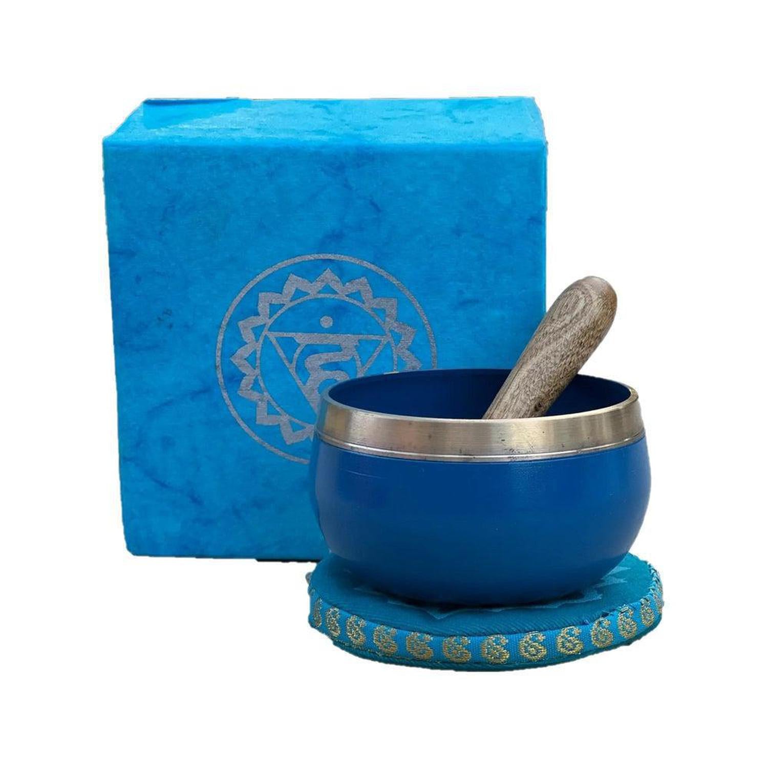 Throat Chakra Singing Bowl Set | Communication & Creativity - Throat Chakra (Vishuddha) Singing Bowl for communication, creativity, and inner calm. Ideal for sound therapy, meditation, and holistic healing. Buy Now at Sacred Remedy