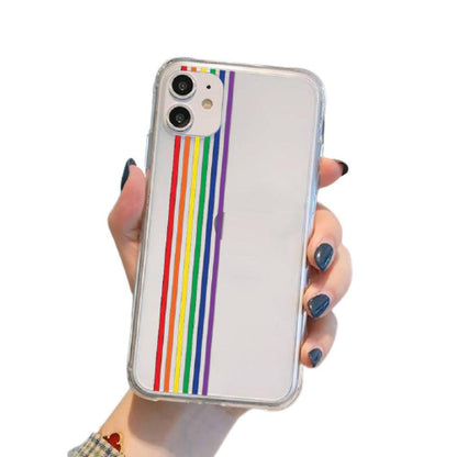 Gay Pride iPhone Case - Rainbow Design Phone Cover & Protection - Show your pride with this vibrant rainbow iPhone case! High-quality, thin soft silicone cover protects your phone from scratches without adding bulk. Buy Now at Sacred Remedy
