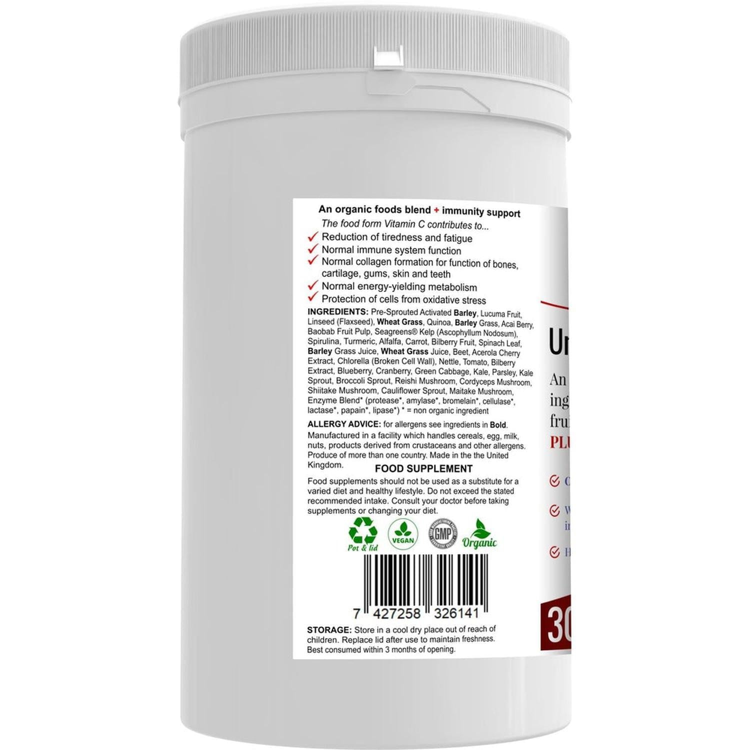 Universe Unleashed | Alkalising & Detoxification Enzyme Supplement - Organic superfood powder with 35 ingredients, including Spirulina, Reishi & Vitamin C. Boost immunity, energy, digestion & detox. Vegan nutrition made easy! Buy Now at Sacred Remedy