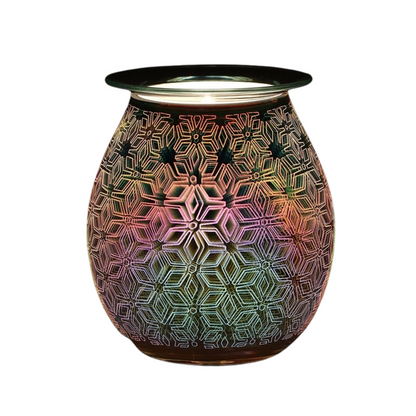 3D Glass Electric Wax Melt Burner and Aroma Lamp
