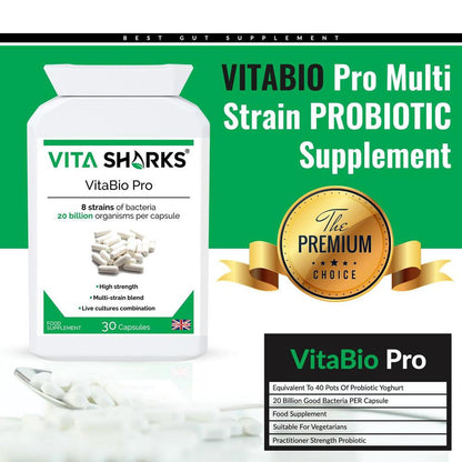VitaBio Pro | Vegan Multi-Strain Probiotic, Practitioner Strength Supplement - VitaBio Pro: A practitioner-strength, multi-strain probiotic. 20 billion friendly bacteria & 8 strains offer full-spectrum support for a healthy gut. Buy Now at Sacred Remedy