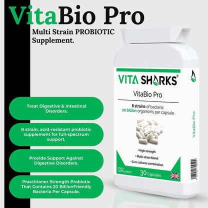 VitaBio Pro | Vegan Multi-Strain Probiotic, Practitioner Strength Supplement - VitaBio Pro: A practitioner-strength, multi-strain probiotic. 20 billion friendly bacteria & 8 strains offer full-spectrum support for a healthy gut. Buy Now at Sacred Remedy