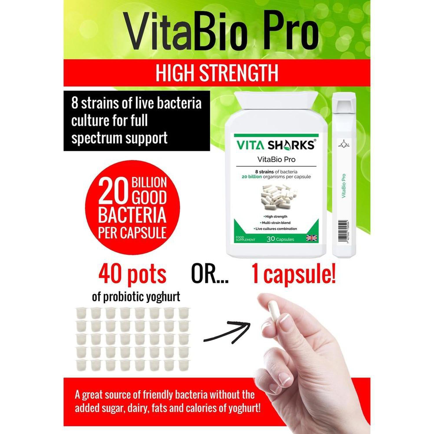 VitaBio Pro | Vegan Multi-Strain Probiotic, Practitioner Strength Supplement - VitaBio Pro: A practitioner-strength, multi-strain probiotic. 20 billion friendly bacteria & 8 strains offer full-spectrum support for a healthy gut. Buy Now at Sacred Remedy