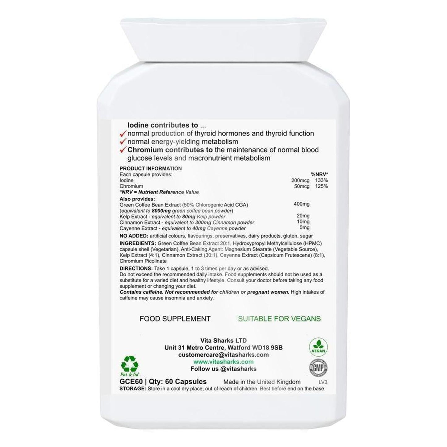 VitaBoost Ultimate Green Coffee Bean | Control Appetite & Cravings while Optimising Training - VitaBoost Ultimate Green Coffee Bean is a high-strength UK-manufactured supplement with 50% Chlorogenic Acid (CGA). Formulated with Kelp, Cinnamon, Cayenne and Chromium. It may support the balance of sugar levels and weight by slowly releasing glucose after meals. Achieve your new year goals and strive for optimal results with VitaBoost Ultimate Green Coffee Bean. Buy Now at Sacred Remedy