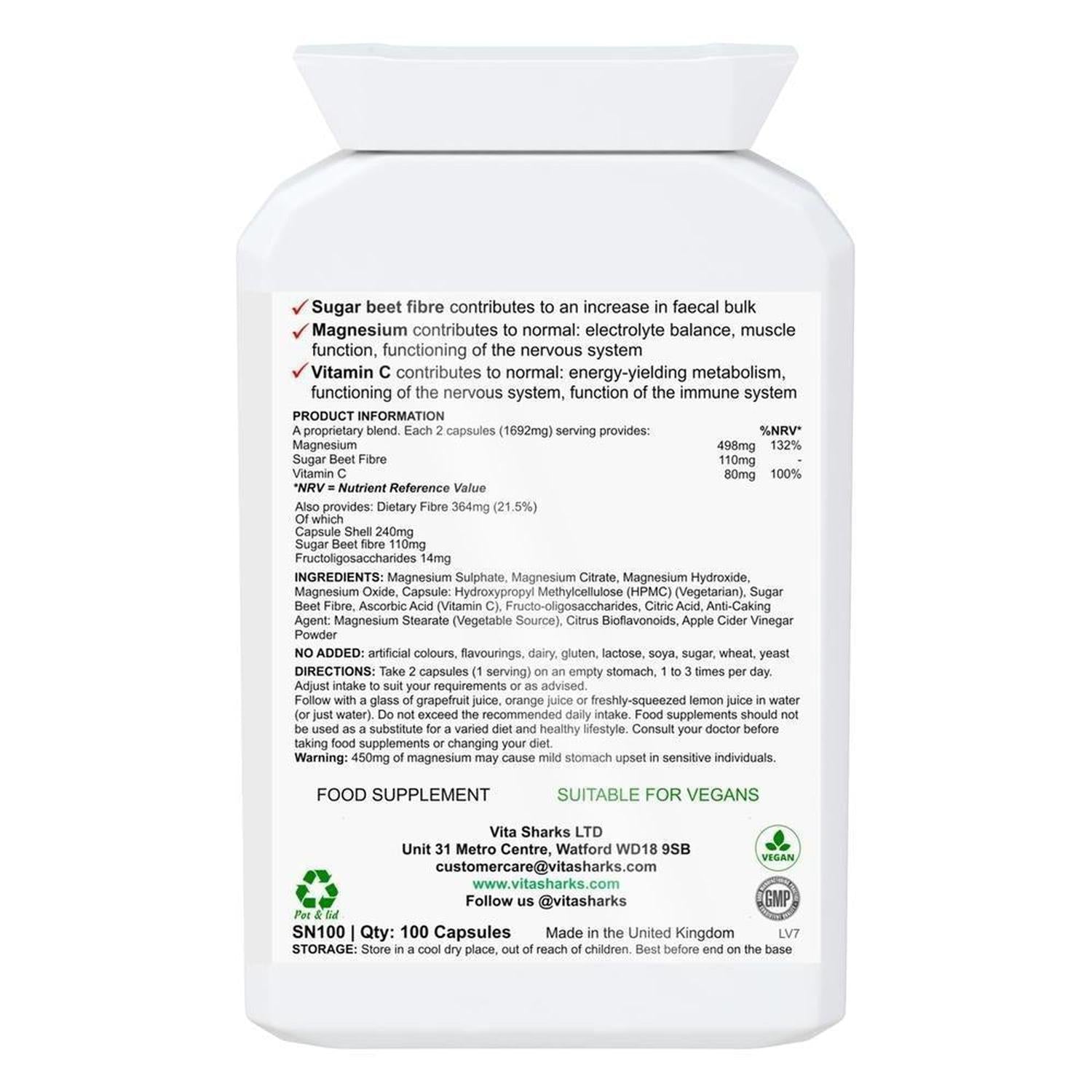 VitaCol Hydrating Clense & Detox | Magnesium Bowel Hydrating, Electrolyte Formula - A powerful, yet gentle, non-habit forming health supplement colonics formula, with nutrients specifically selected to contribute to an increase in faecal bulk and normal bowel function. Buy Now at Sacred Remedy