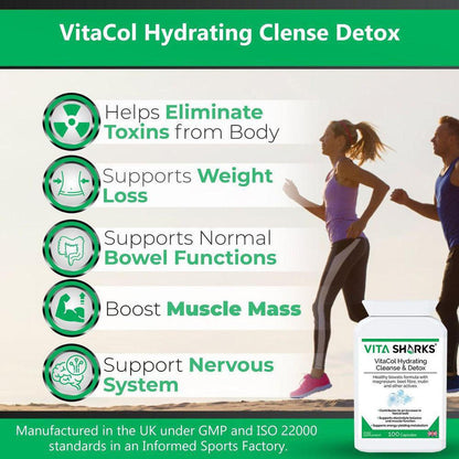 VitaCol Hydrating Clense & Detox | Magnesium Bowel Hydrating, Electrolyte Formula - A powerful, yet gentle, non-habit forming health supplement colonics formula, with nutrients specifically selected to contribute to an increase in faecal bulk and normal bowel function. Buy Now at Sacred Remedy