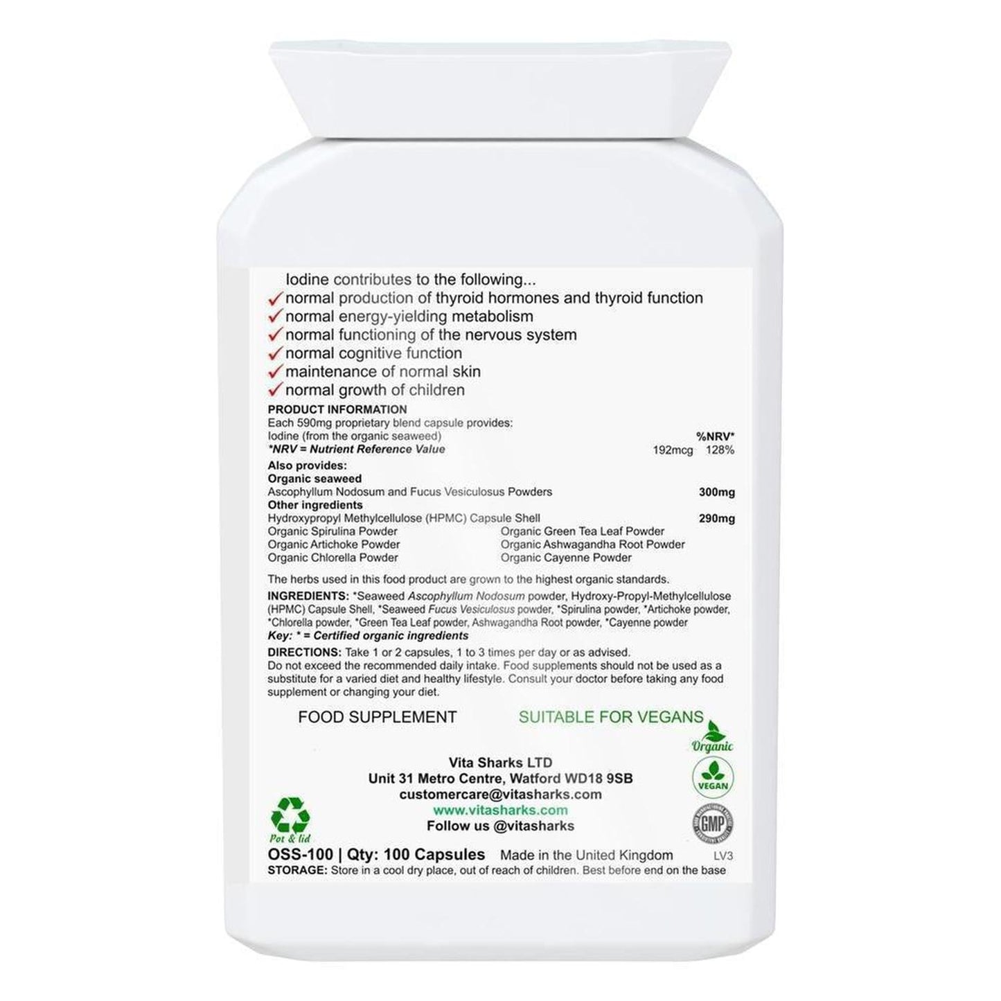 VitaDefence Organic Earth | Organic, Iodine Rich, Alkalising & Detox Supplement - A powerful all-in-one alkalising, cleansing, detoxification and daily nourishment formula, which combines the best of nutrient-dense foods from both the sea and Earth’s soil. This food supplement is iodine-rich and high in a broad spectrum of protective nutrients, including antioxidants, phyto-chemicals, polyphenols, enzymes, amino acids, vitamins and minerals. Buy Now at Sacred Remedy