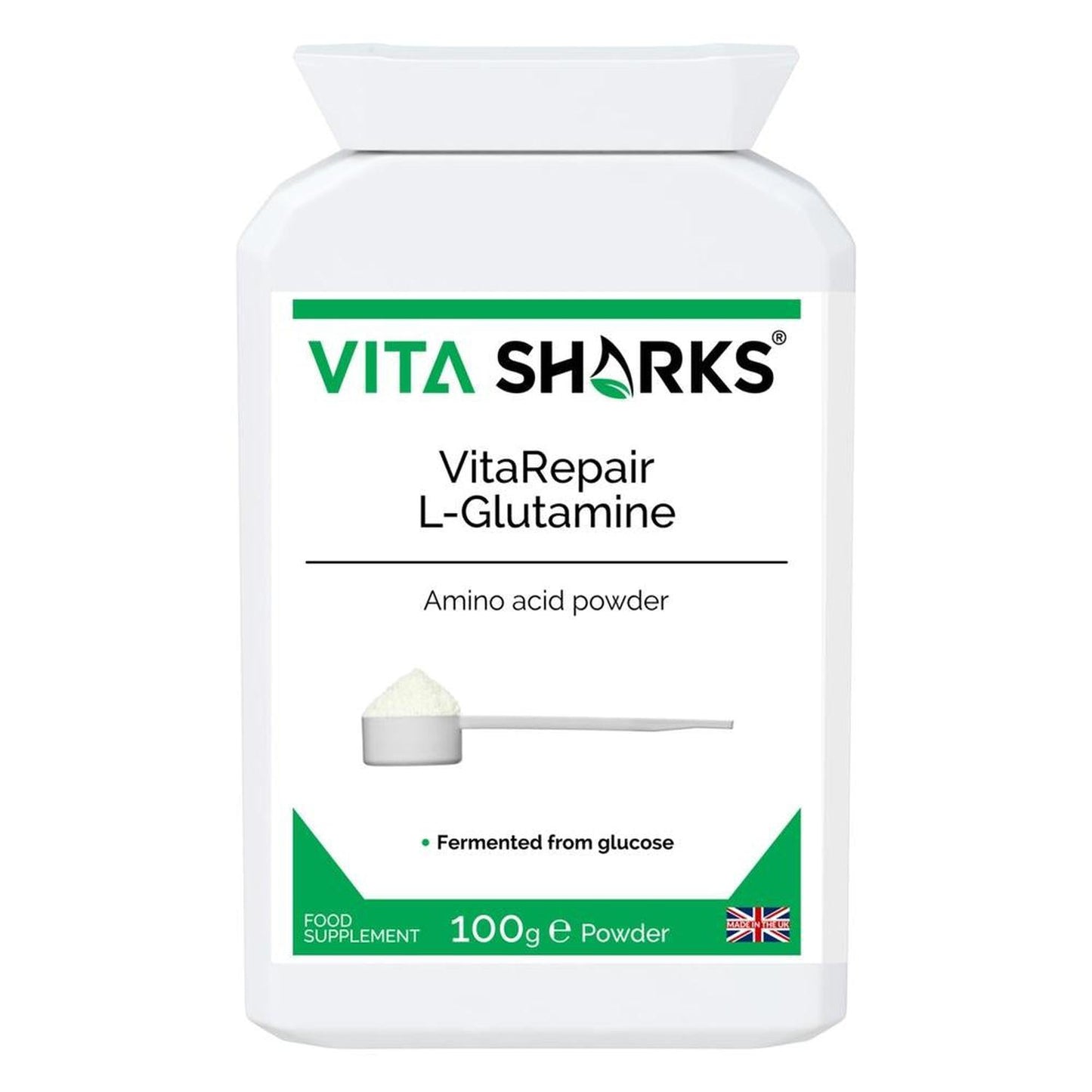 VitaRepair L-Glutamine | Pure Amino Acid Powder for Digestive Health & Gut Wall Integrity - L-Glutamine the natural form of glutamine, is needed for a wide range of repair & maintenance functions, such as wound healing, muscle & bone growth, digestive health & gut wall integrity. This pure amino acid powder is used by athletes following gruelling training routines (it breaks down uric acid from proteins). Buy Now at Sacred Remedy